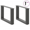 Nogi do stolika kawowego w kształcie litery U 2 szt. Antracyt 50x(30-31) cm Stal