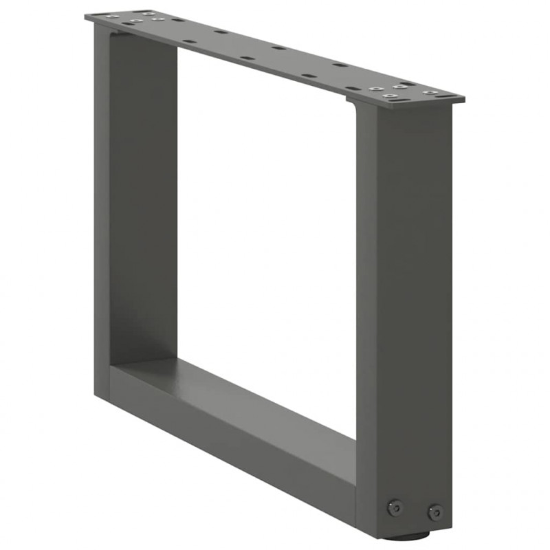 Nogi do stolika kawowego w kształcie litery U 2 szt. Antracyt 50x(30-31) cm Stal
