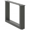 Nogi do stolika kawowego w kształcie litery U 2 szt. Antracyt 50x(30-31) cm Stal