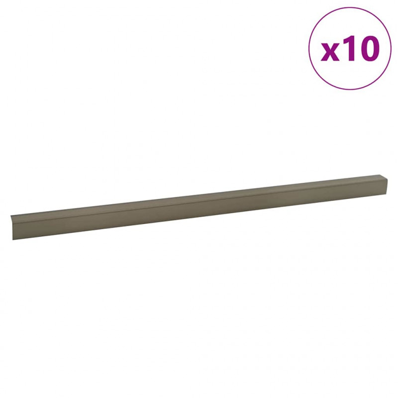 Listwy schodowe 10 pcs szampański 67 x 3.5 x 3 cm Aluminium