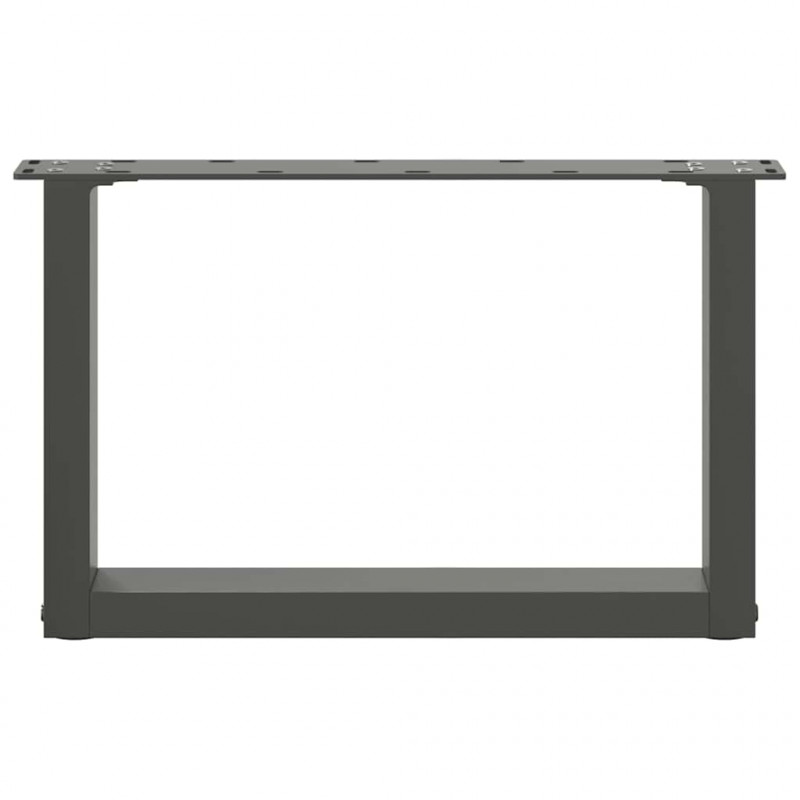 Nogi do stolika kawowego w kształcie litery U 2 szt. Antracyt 50x(30-31) cm Stal