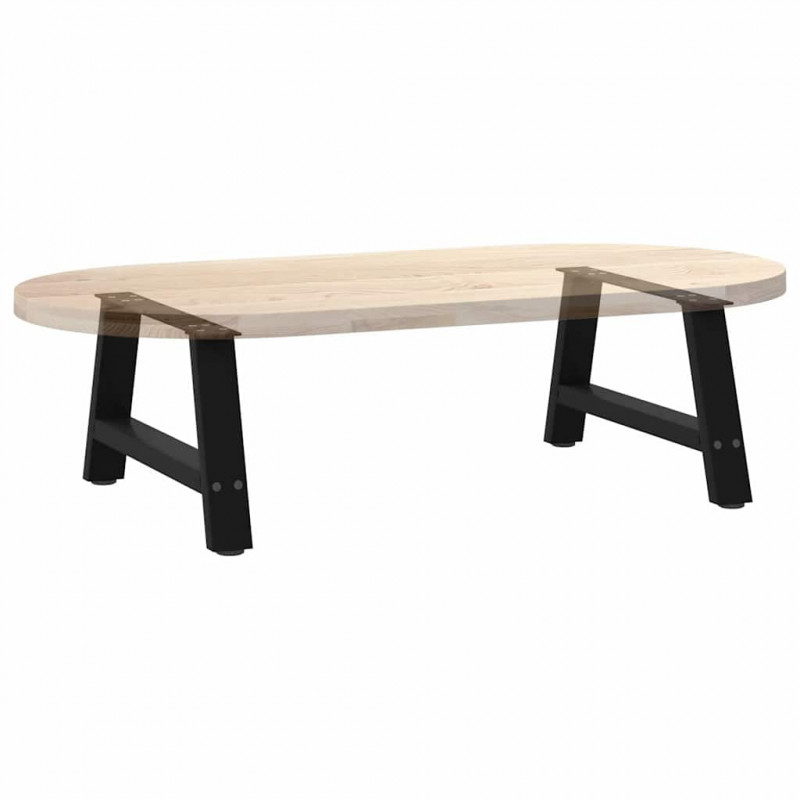 Nogi do stolika kawowego w kształcie litery A 2 szt. Czarne 60x(30-31) cm Stal