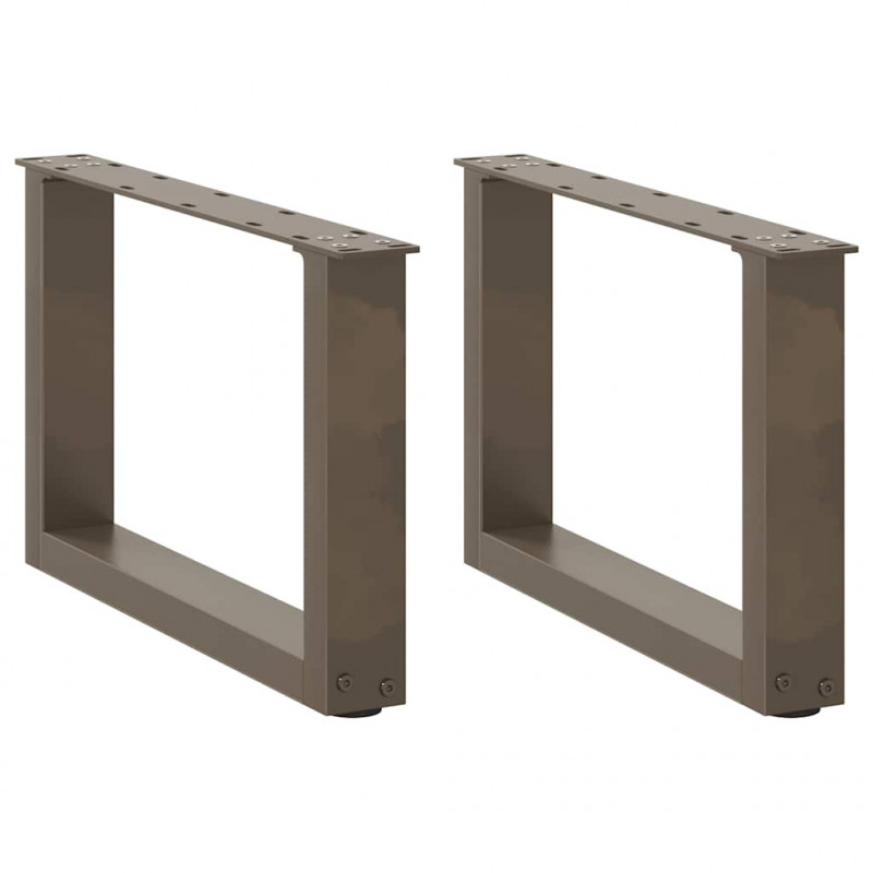 Nogi do stolika kawowego w kształcie litery U 2 szt. Naturalna stal 50x(30-31) cm Stal