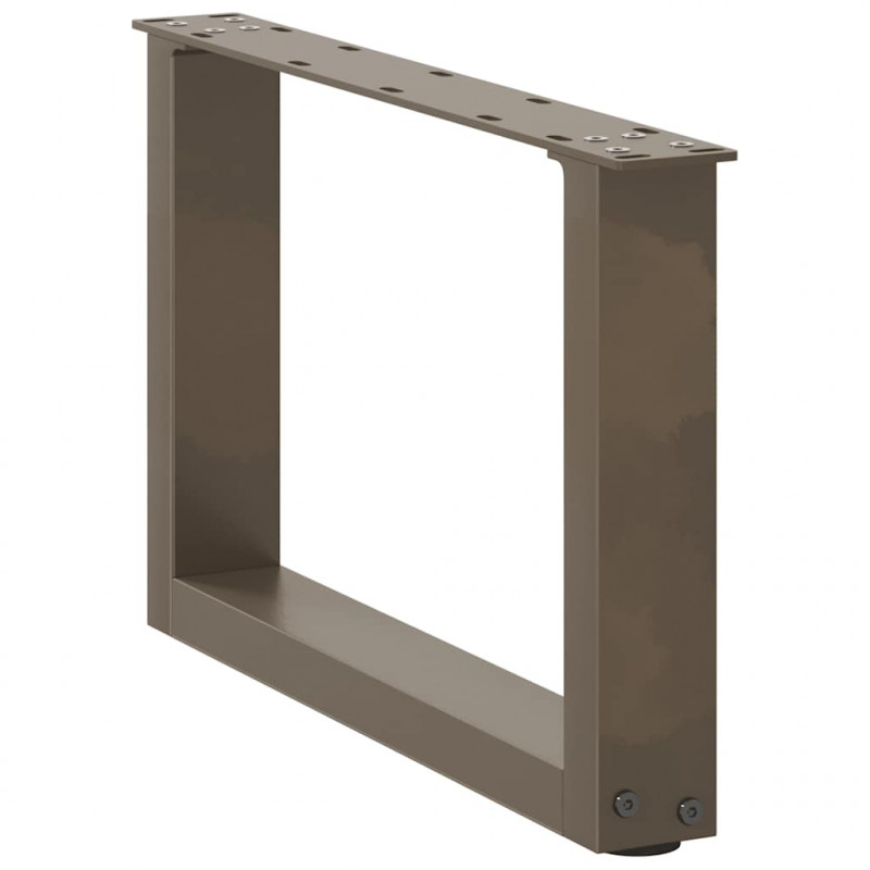 Nogi do stolika kawowego w kształcie litery U 2 szt. Naturalna stal 50x(30-31) cm Stal