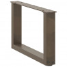 Nogi do stolika kawowego w kształcie litery U 2 szt. Naturalna stal 50x(30-31) cm Stal
