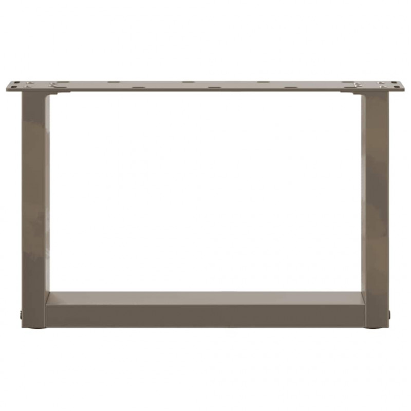Nogi do stolika kawowego w kształcie litery U 2 szt. Naturalna stal 50x(30-31) cm Stal
