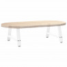 Nogi do stolika kawowego w kształcie litery A 2 szt. Białe 60x(30-31) cm Stal