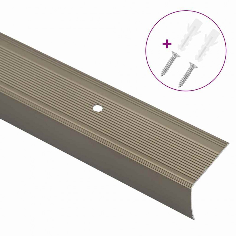 Listwy schodowe 30 pcs szampański 67 x 3.5 x 3 cm Aluminium