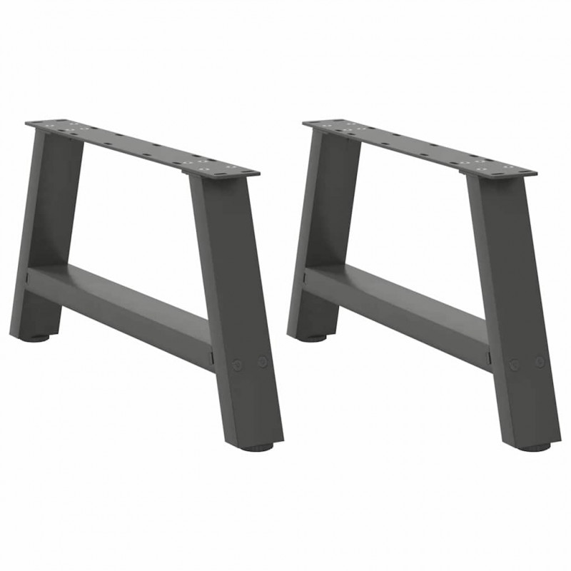 Nogi do stolika kawowego w kształcie litery A 2 szt. Antracyt 60x(30-31) cm Stal