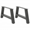 Nogi do stolika kawowego w kształcie litery A 2 szt. Antracyt 60x(30-31) cm Stal