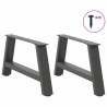 Nogi do stolika kawowego w kształcie litery A 2 szt. Antracyt 60x(30-31) cm Stal