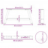 Nogi do stolika kawowego w kształcie litery A 2 szt. Antracyt 60x(30-31) cm Stal