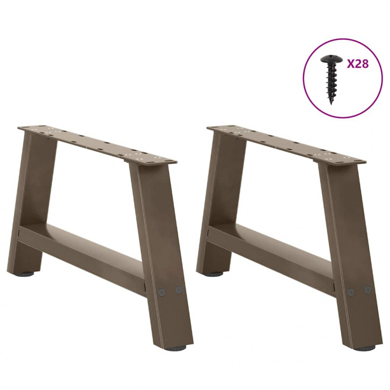 Nogi do stolika kawowego w kształcie litery A 2 szt. 60x(30-31) cm Stal