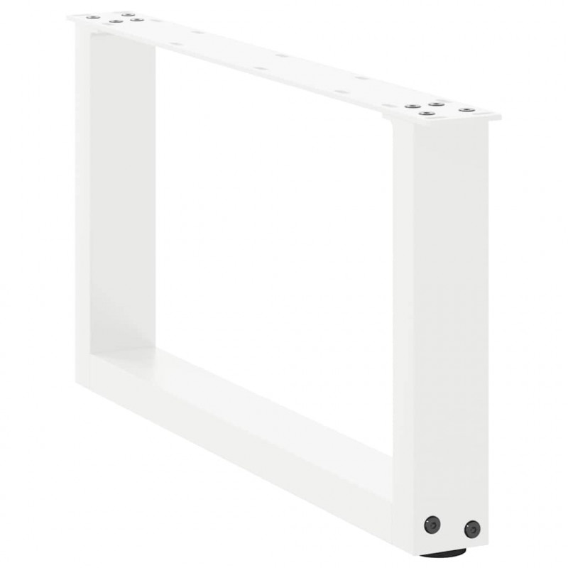 Nogi do stolika kawowego w kształcie litery U 2 szt. Białe 60x(30-31) cm Stal