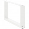 Nogi do stolika kawowego w kształcie litery U 2 szt. Białe 60x(30-31) cm Stal