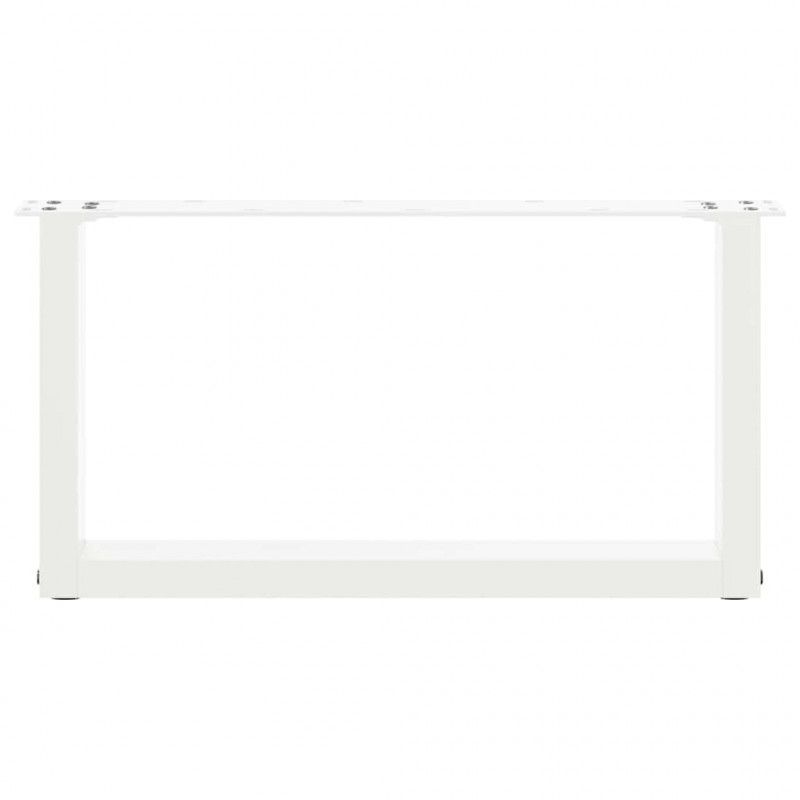 Nogi do stolika kawowego w kształcie litery U 2 szt. Białe 60x(30-31) cm Stal