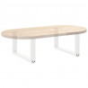Nogi do stolika kawowego w kształcie litery U 2 szt. Białe 60x(30-31) cm Stal