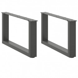 Nogi do stolika kawowego w kształcie litery U 2 szt. Antracyt 60x(30-31) cm Stal