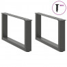 Nogi do stolika kawowego w kształcie litery U 2 szt. Antracyt 60x(30-31) cm Stal