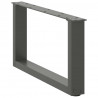 Nogi do stolika kawowego w kształcie litery U 2 szt. Antracyt 60x(30-31) cm Stal