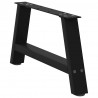 Nogi do stolika kawowego w kształcie litery A 2 szt. Czarne 70x(30-31) cm Stal