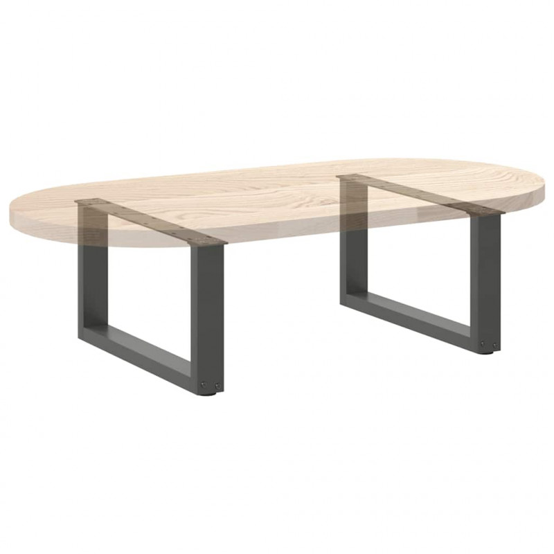 Nogi do stolika kawowego w kształcie litery U 2 szt. Antracyt 60x(30-31) cm Stal