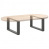 Nogi do stolika kawowego w kształcie litery U 2 szt. Antracyt 60x(30-31) cm Stal