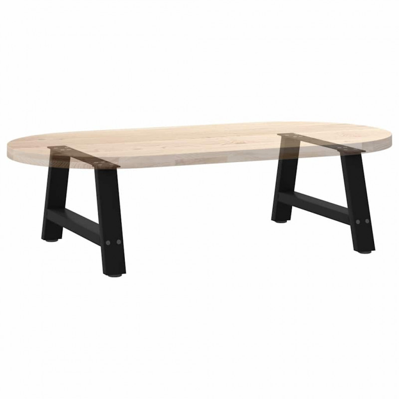 Nogi do stolika kawowego w kształcie litery A 2 szt. Czarne 70x(30-31) cm Stal