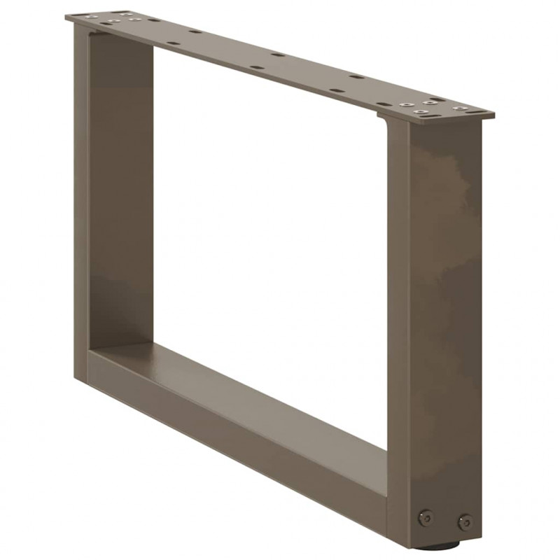 Nogi do stolika kawowego w kształcie litery U 2 szt. Naturalna stal 60x(30-31) cm Stal