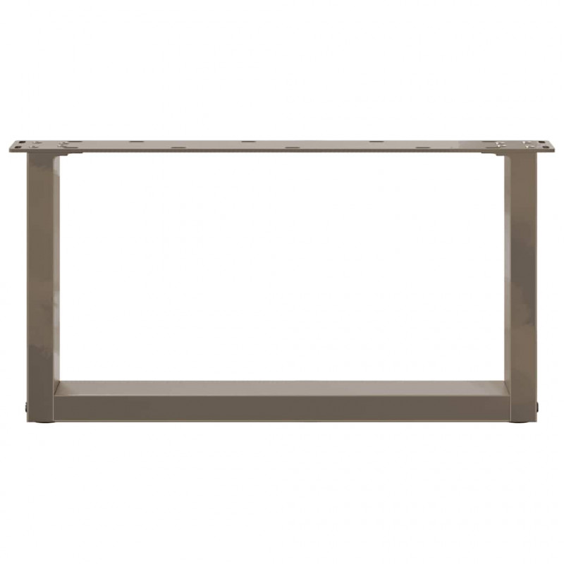 Nogi do stolika kawowego w kształcie litery U 2 szt. Naturalna stal 60x(30-31) cm Stal