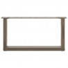 Nogi do stolika kawowego w kształcie litery U 2 szt. Naturalna stal 60x(30-31) cm Stal