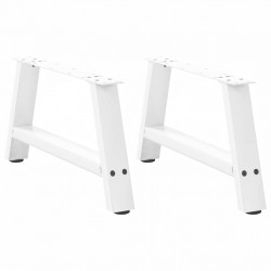 Nogi do stolika kawowego w kształcie litery A 2 szt. Białe 70x(30-31) cm Stal