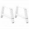 Nogi do stolika kawowego w kształcie litery A 2 szt. Białe 70x(30-31) cm Stal