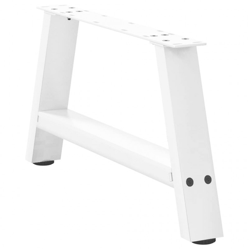 Nogi do stolika kawowego w kształcie litery A 2 szt. Białe 70x(30-31) cm Stal