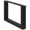 Nogi do stolika kawowego w kształcie litery U 2 szt. Czarne 70x(30-31) cm Stal
