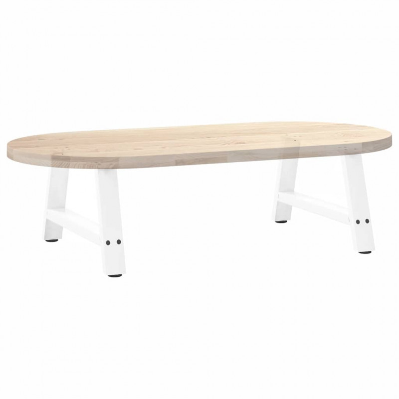 Nogi do stolika kawowego w kształcie litery A 2 szt. Białe 70x(30-31) cm Stal