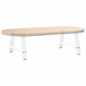 Nogi do stolika kawowego w kształcie litery A 2 szt. Białe 70x(30-31) cm Stal
