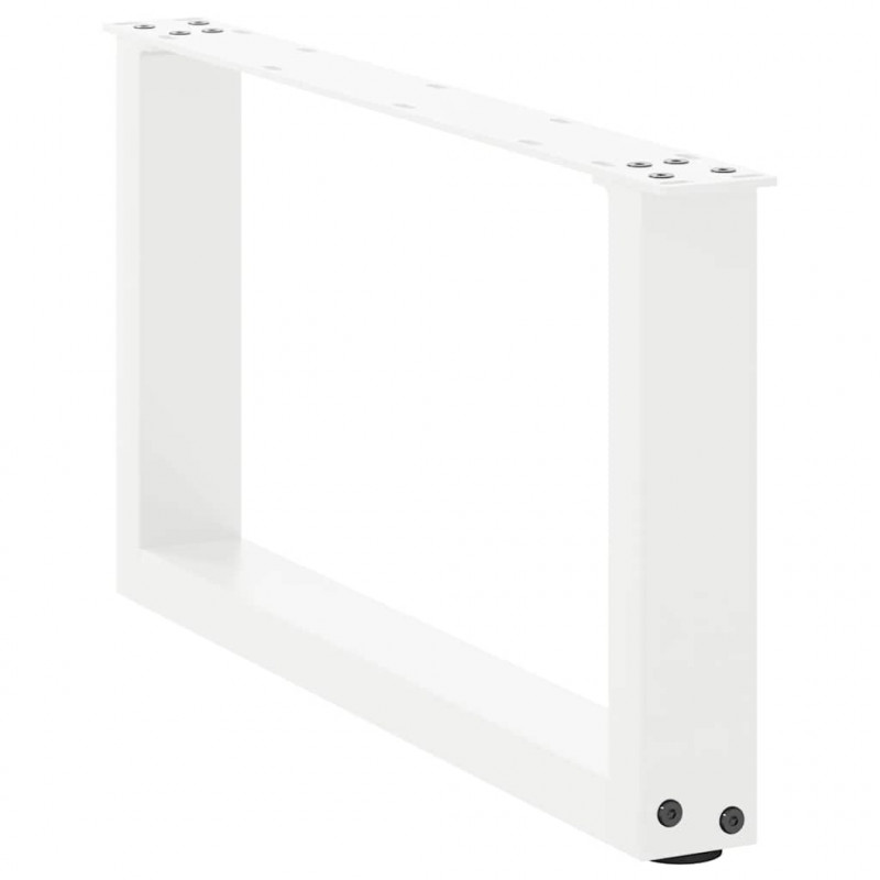 Nogi do stolika kawowego w kształcie litery U 2 szt. Białe 70x(30-31) cm Stal