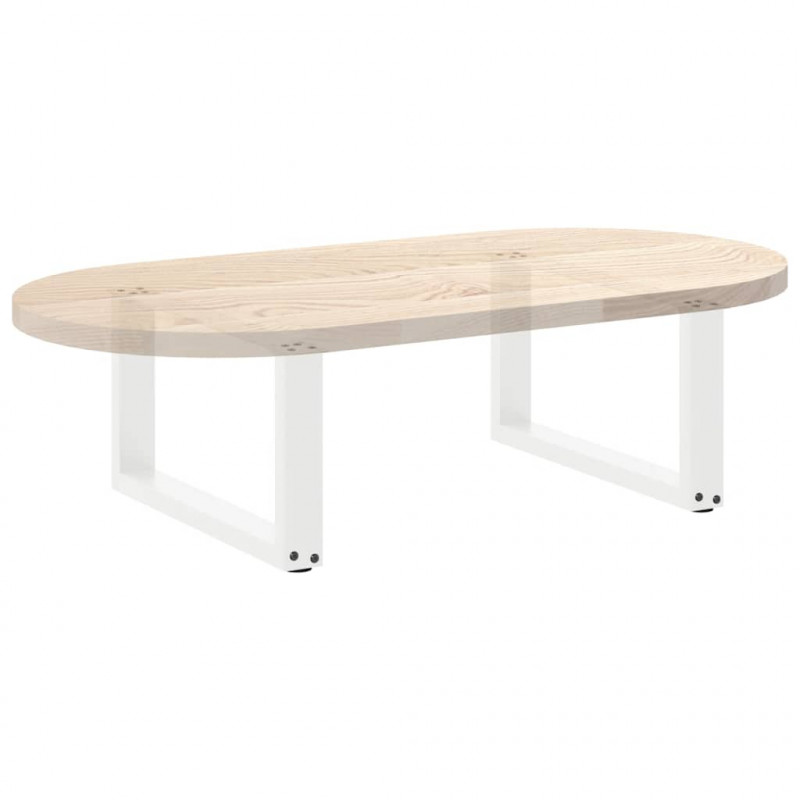Nogi do stolika kawowego w kształcie litery U 2 szt. Białe 70x(30-31) cm Stal
