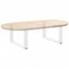 Nogi do stolika kawowego w kształcie litery U 2 szt. Białe 70x(30-31) cm Stal