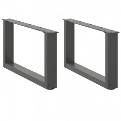 Nogi do stolika kawowego w kształcie litery U 2 szt. Antracyt 70x(30-31) cm Stal