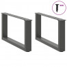 Nogi do stolika kawowego w kształcie litery U 2 szt. Antracyt 70x(30-31) cm Stal
