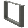 Nogi do stolika kawowego w kształcie litery U 2 szt. Antracyt 70x(30-31) cm Stal