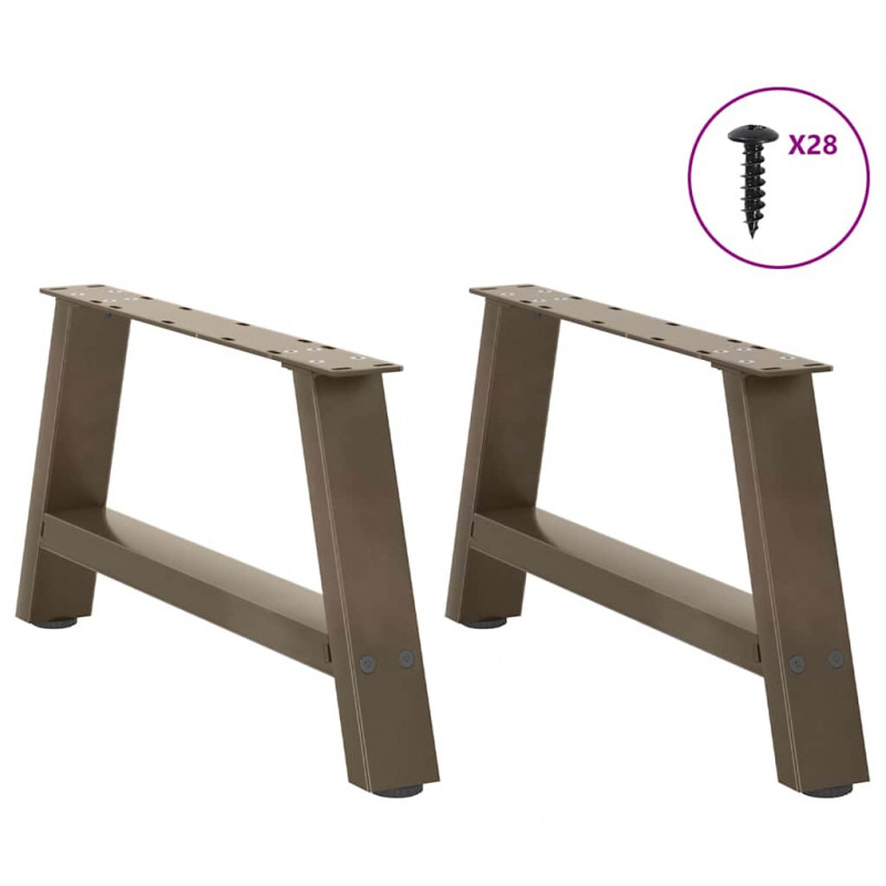 Nogi do stolika kawowego w kształcie litery A 2 szt. 70x(30-31) cm Stal
