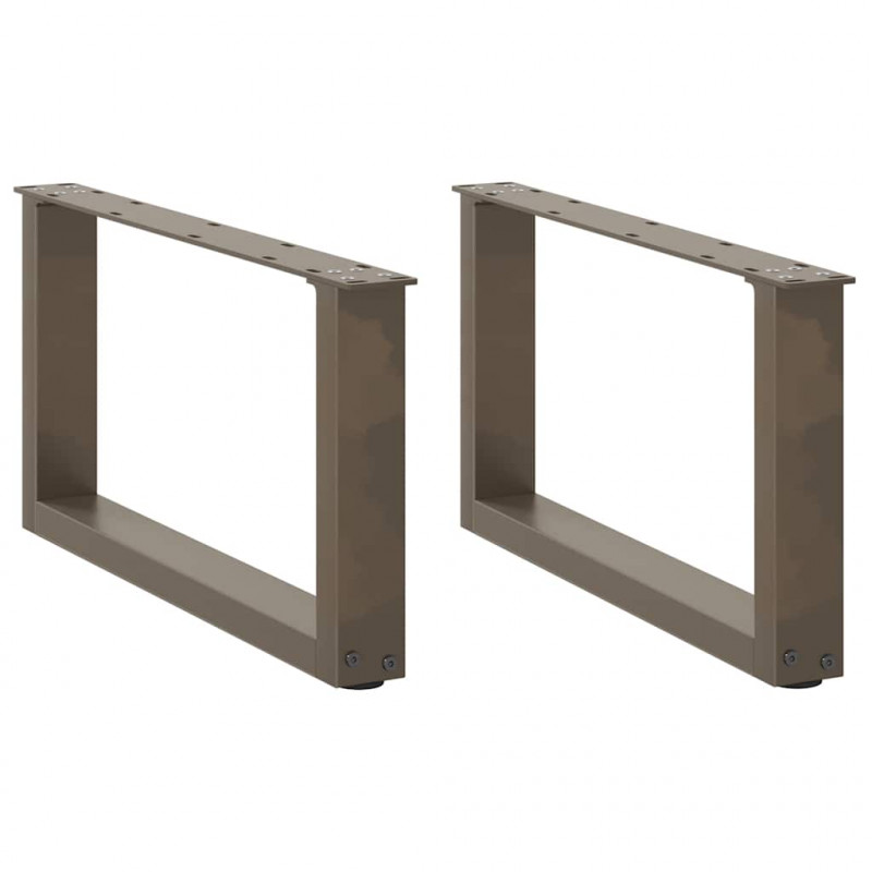 Nogi do stolika kawowego w kształcie litery U 2 szt. Naturalna stal 70x(30-31) cm Stal