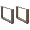 Nogi do stolika kawowego w kształcie litery U 2 szt. Naturalna stal 70x(30-31) cm Stal