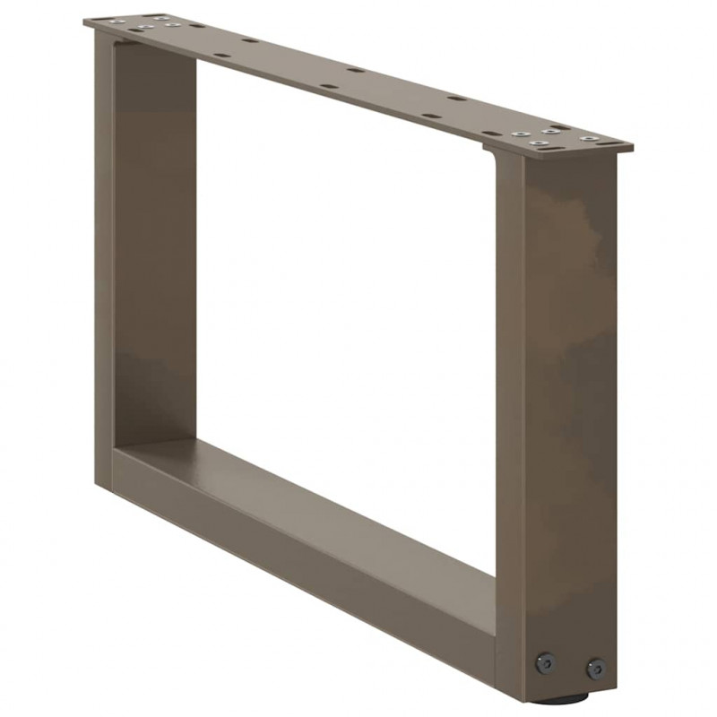 Nogi do stolika kawowego w kształcie litery U 2 szt. Naturalna stal 70x(30-31) cm Stal