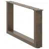 Nogi do stolika kawowego w kształcie litery U 2 szt. Naturalna stal 70x(30-31) cm Stal