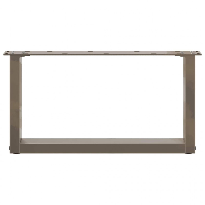 Nogi do stolika kawowego w kształcie litery U 2 szt. Naturalna stal 70x(30-31) cm Stal