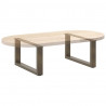 Nogi do stolika kawowego w kształcie litery U 2 szt. Naturalna stal 70x(30-31) cm Stal